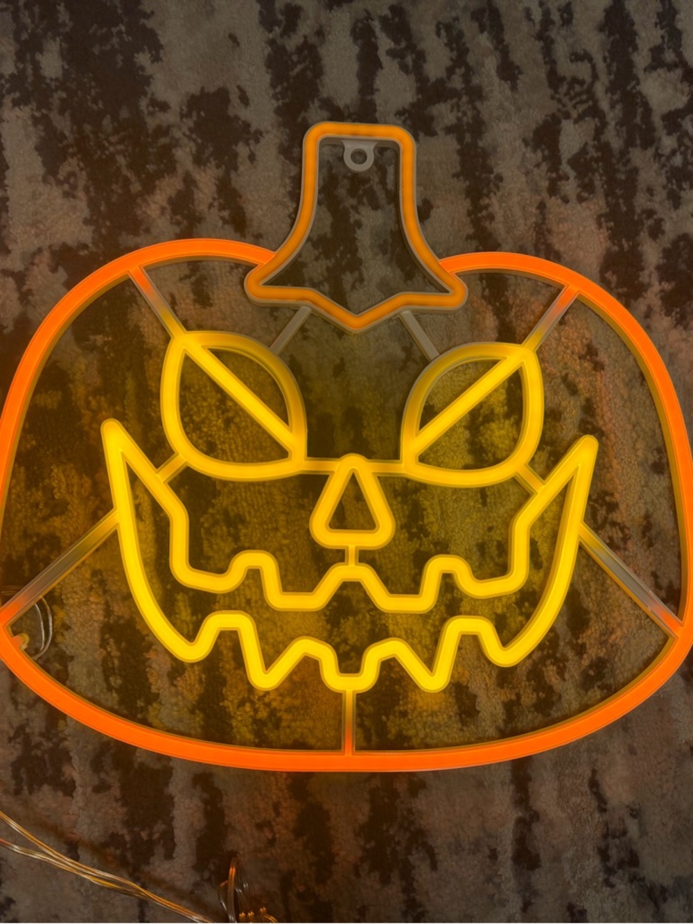 Halloween LED Lit Hanging Animated Faux Neon Jack-O-Lantern - Hyde and EEK!